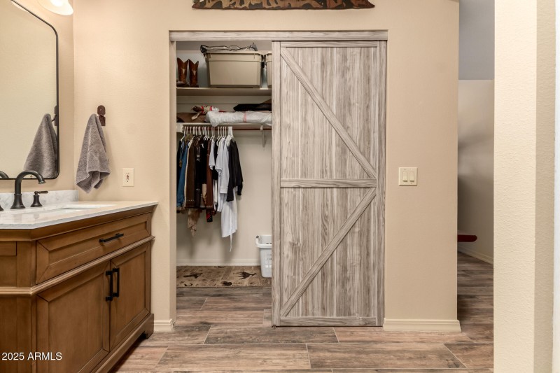 Master walk in closet