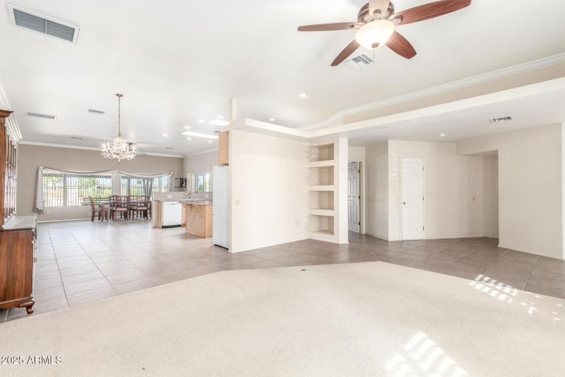 Family Room/Dining area on leftm