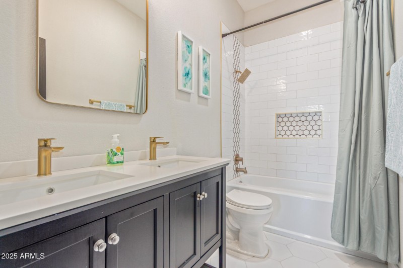 Decorative Tile Surrounding Tub/Shower