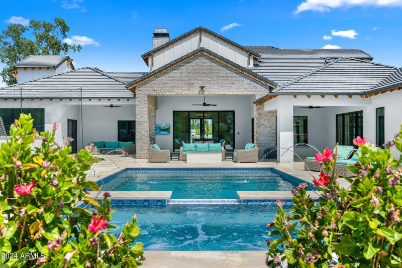 71back yard spa and pool view
