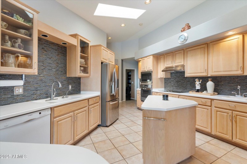 Spacious kitchen with generous cabinets
