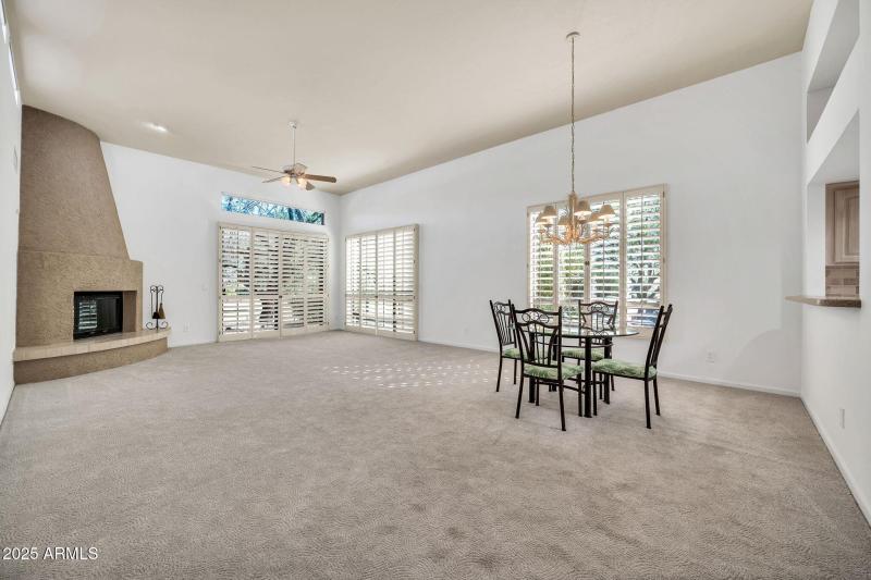 Oversized windows facing golf course