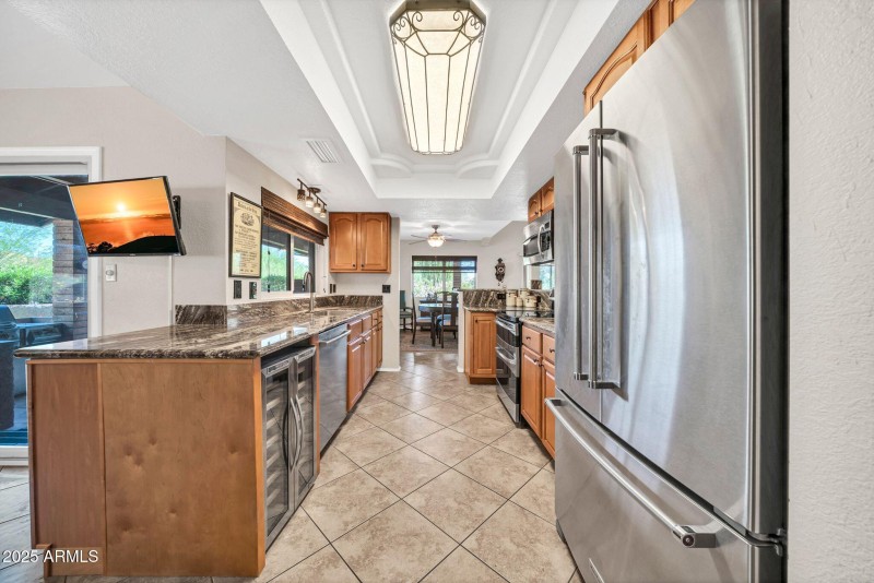 Kitchen adjacent to Hearth rm