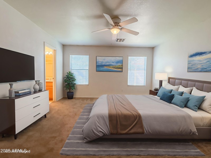 Large Master Bedroom - Virtually Staged