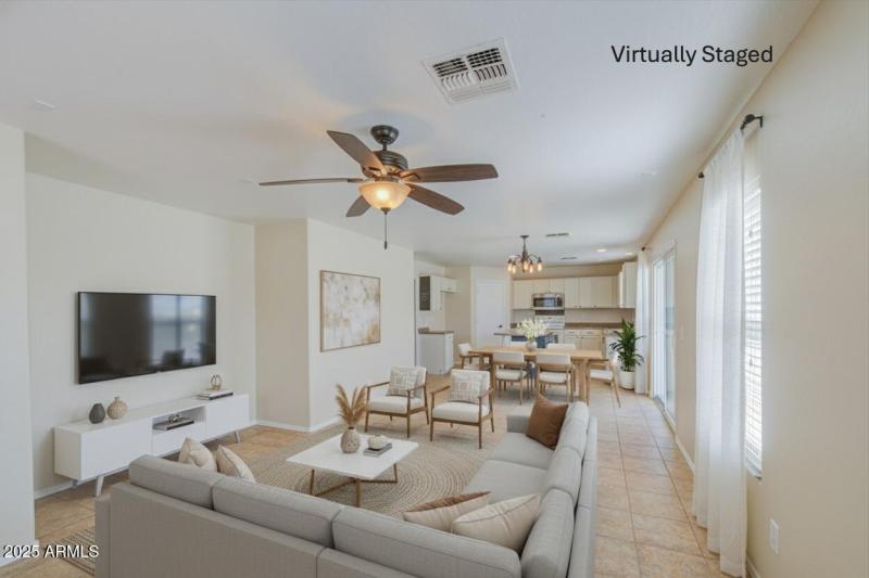 Family room virtual staging