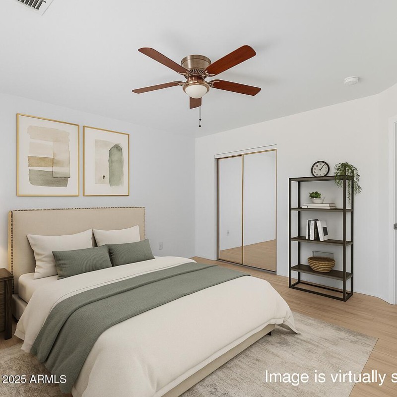 Virtually Staged Primary Bedroom