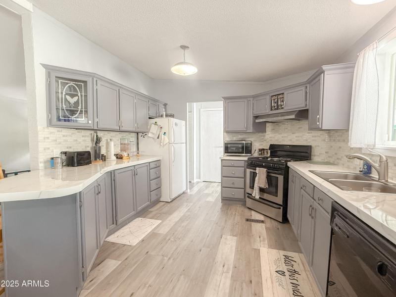 Redone countertops & Painted Cabinets