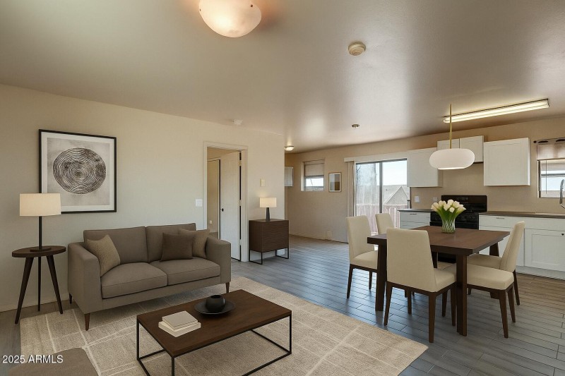 Contemporary Open-Concept Living Space