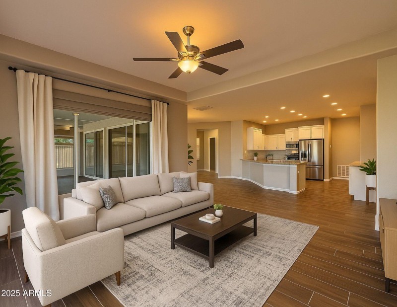 Family Room Virtually Staged