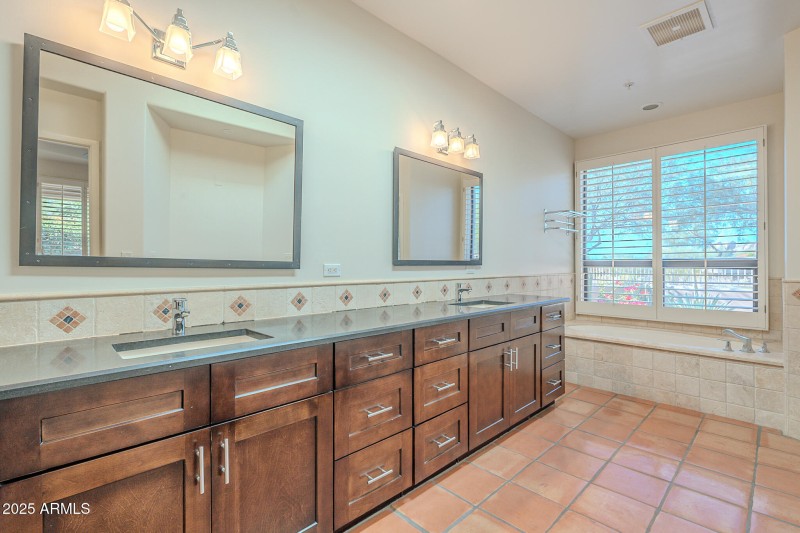 Primary bathroom with tub