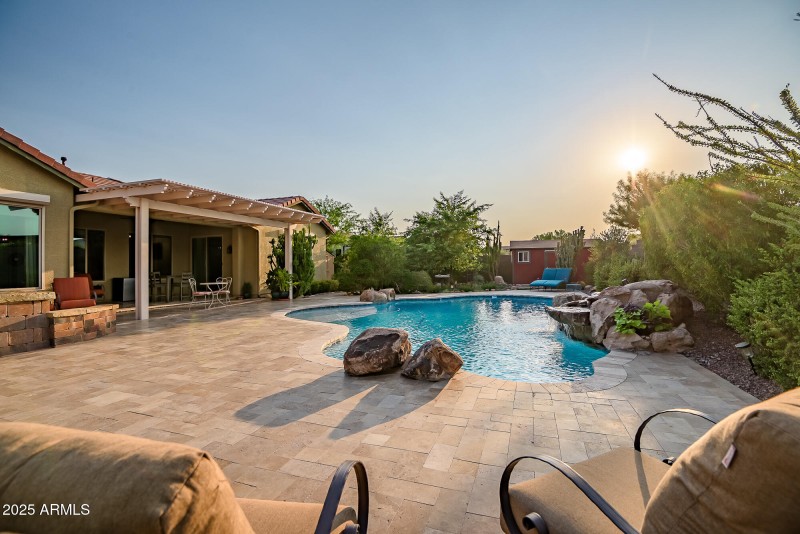 POOL AND TRAVERTINE DECK