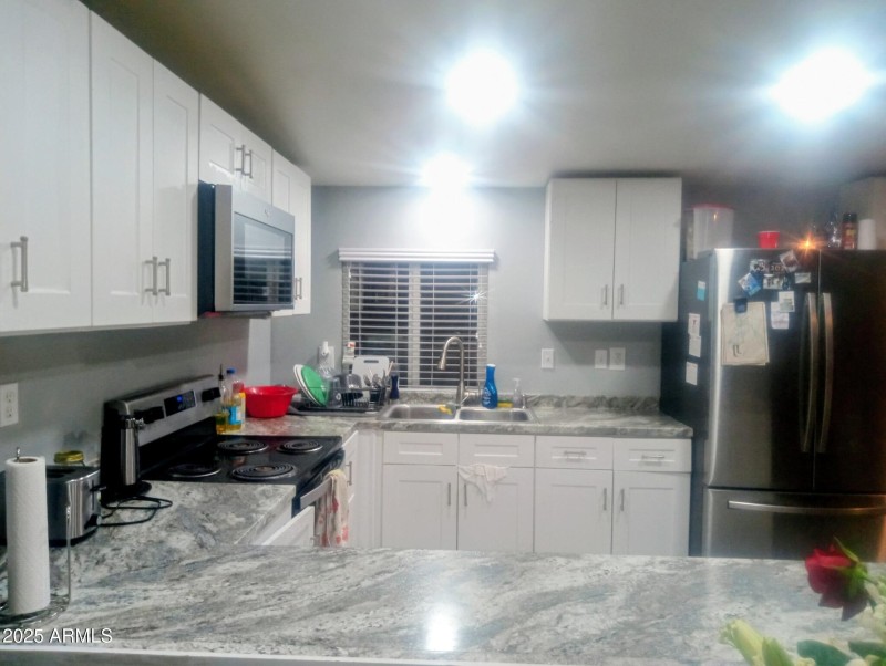 Crisp white cabinets