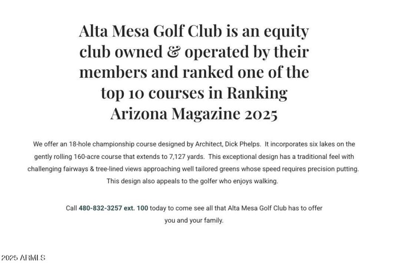 Golf Club Info