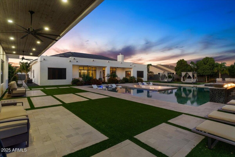 104-Back of home twilight