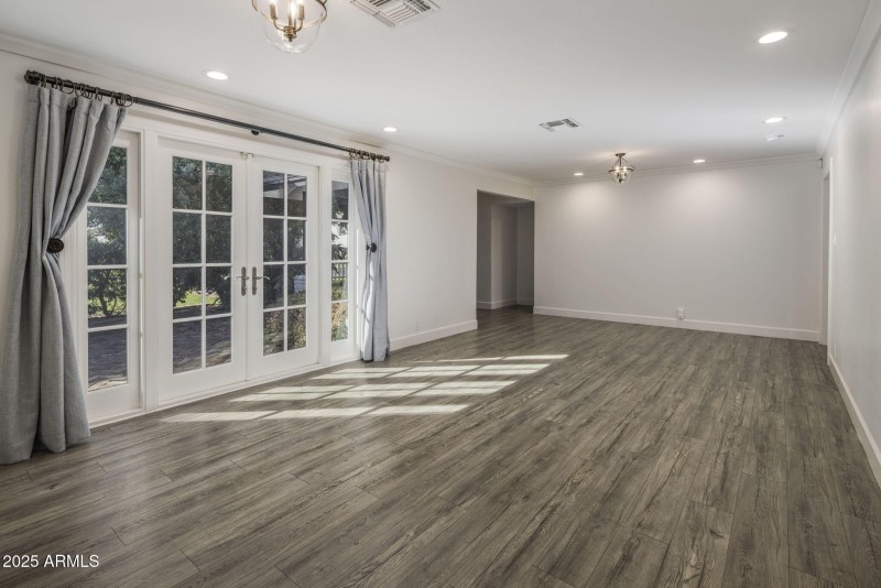 Living room French doors