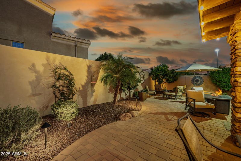 Paved extended patio