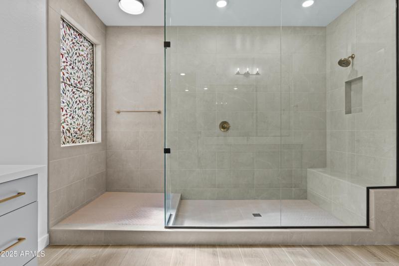 Frameless Shower with Designer Touches