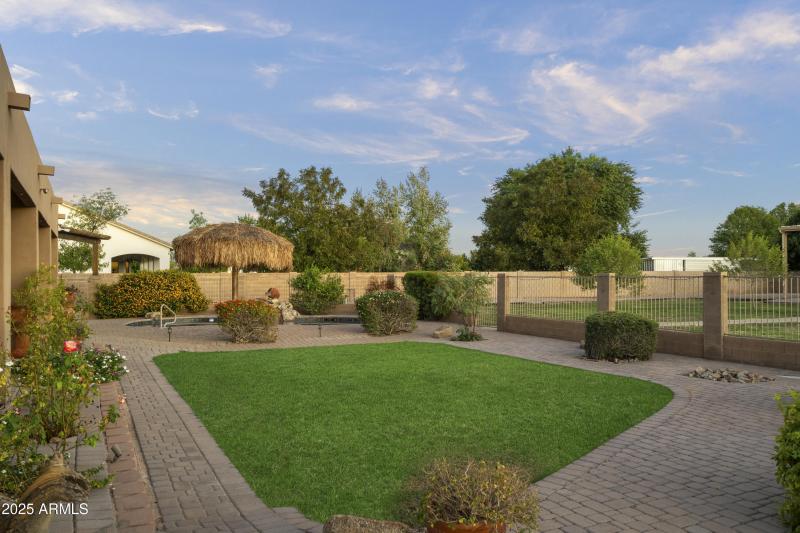 Backyard with garden