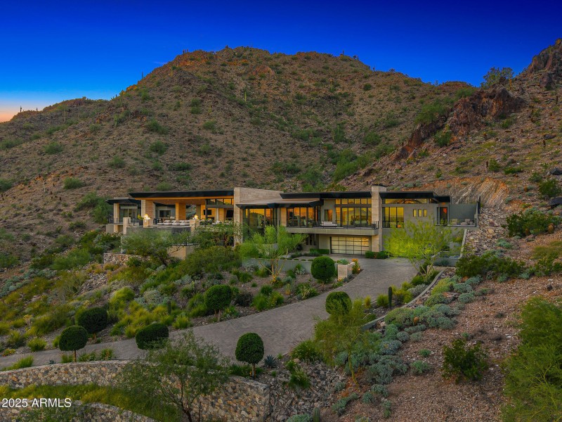 55front of property_aerial twilight2-Edi