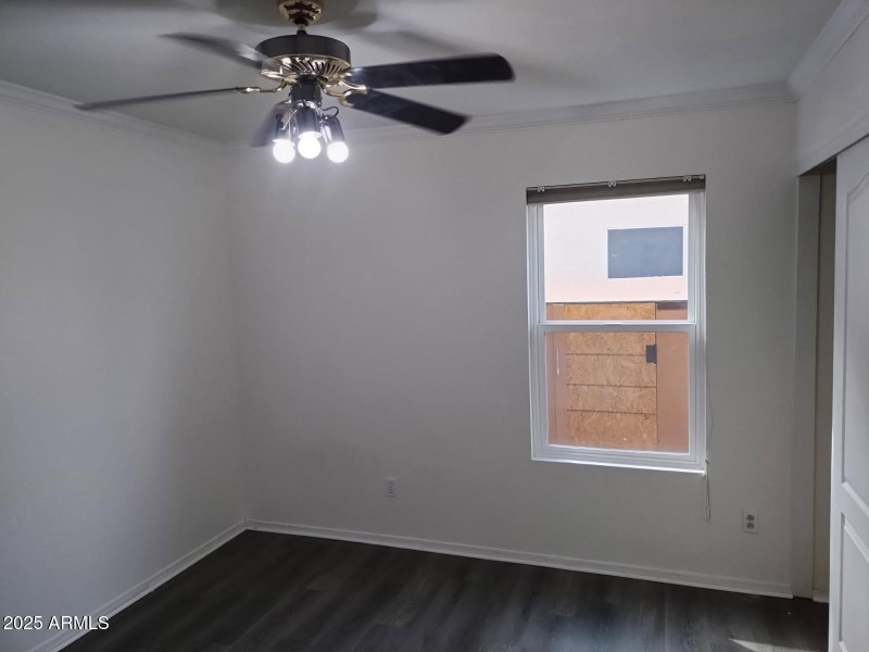 freshly painted second bedroom
