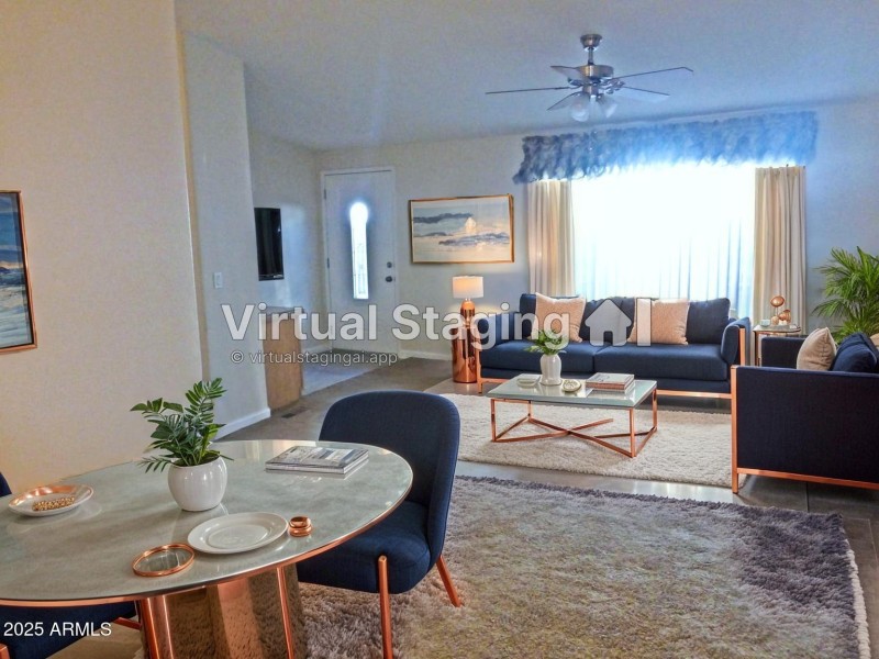 VIRTUALLY STAGED LIVING ROOM