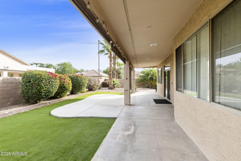 extended covered rear patio