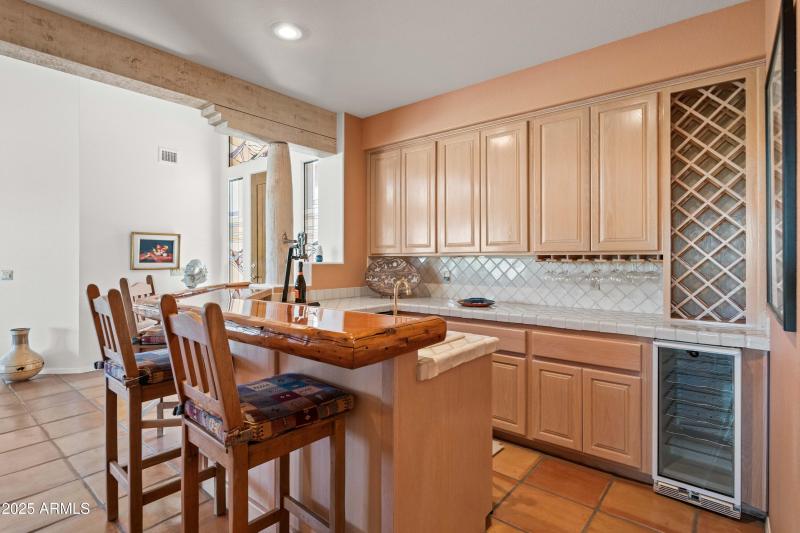 Custom Bar adjacent to the great room