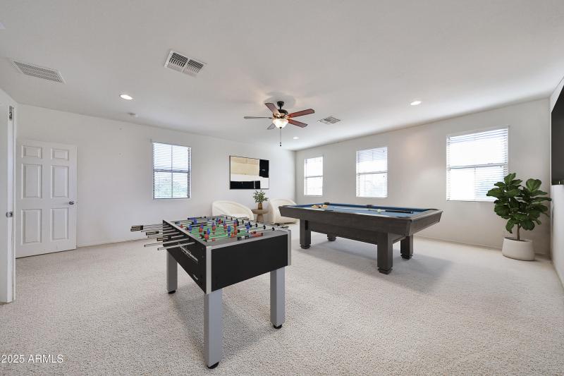 Game room - virtually staged