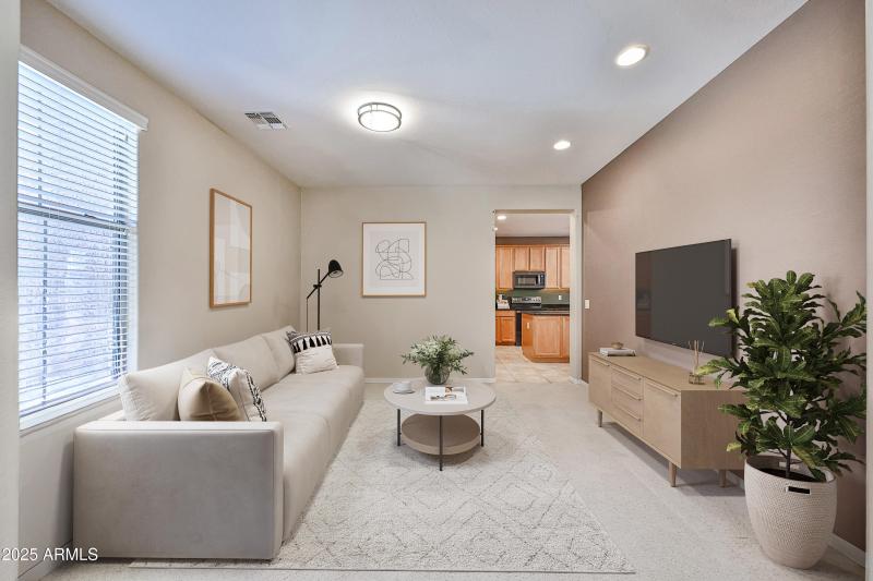 Formal living room - virtually staged