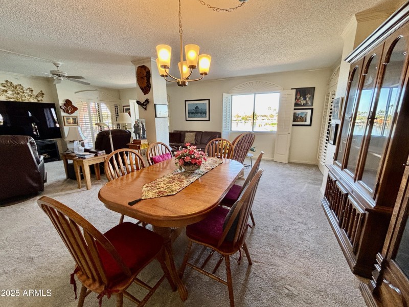 Large living and dining area