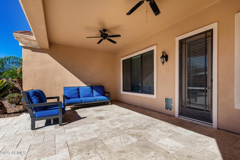 Covered Travertine Patio