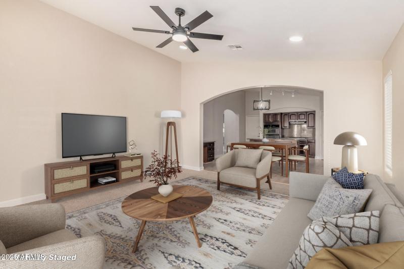 Virtually Staged Family Room (b)