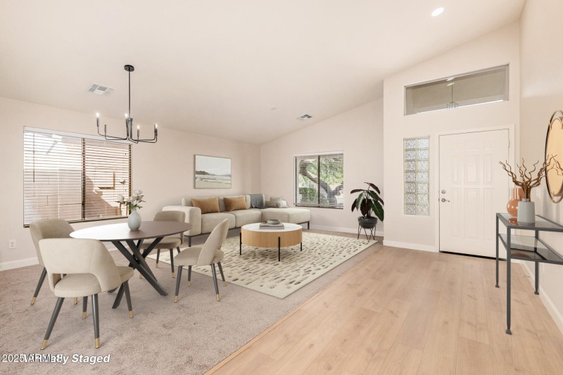 Virtually Staged Formal Living Room Dini