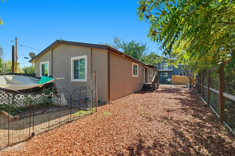 Backyard with garden