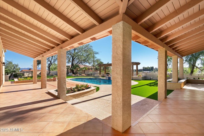 Patio View of Poolside Oasis