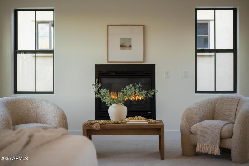 Primary suite fireplace