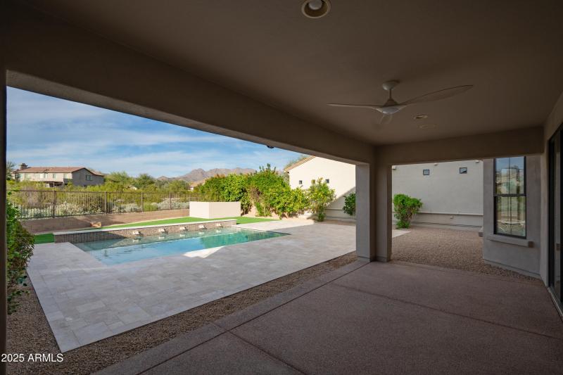 Backyard covered patio