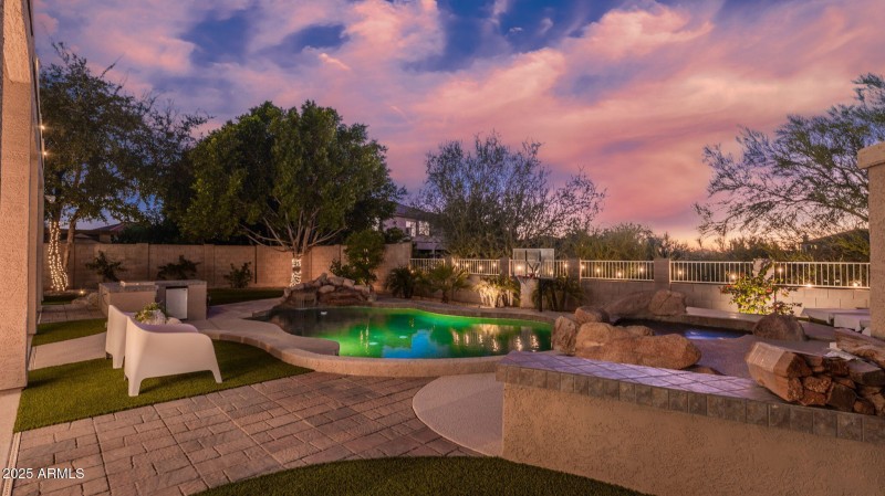 Quiet Evenings Poolside Watching Sunset