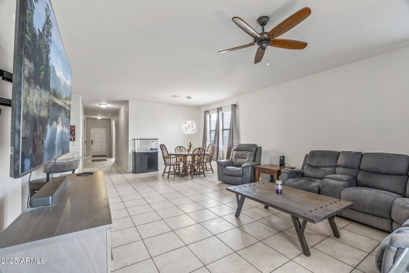 living room into Dining