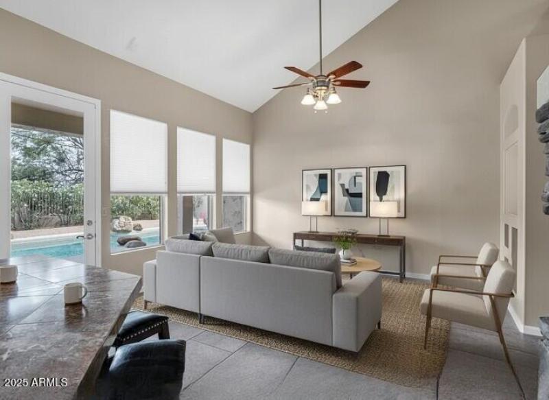 Family Room Virtually Staged