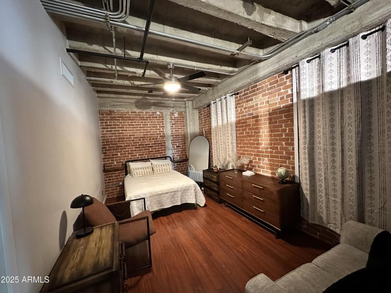 Updated bedroom blinds closed