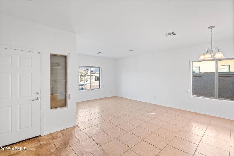 Entryway to Living and Dining