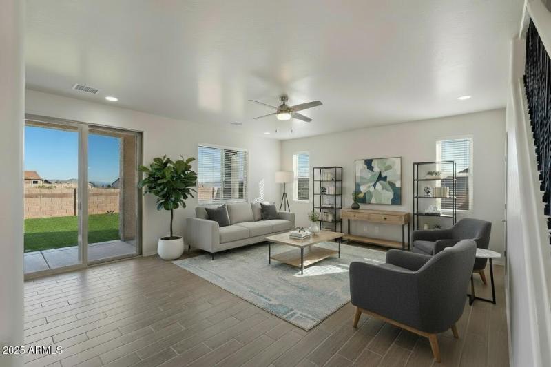 Virtually Staged Family Room