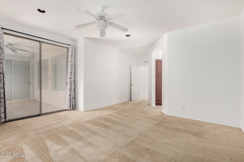 Spacious primary bedroom