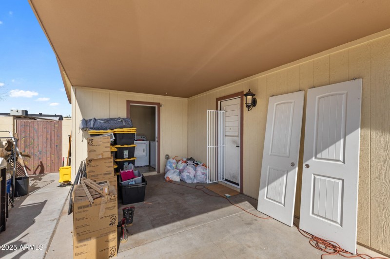 Carport and laundry room