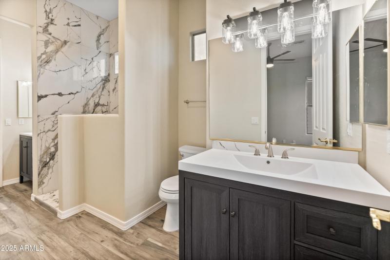 Second bathroom nicely remodeled double