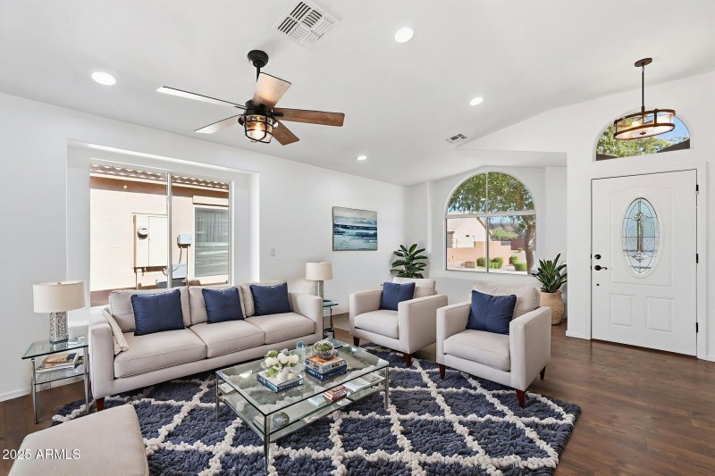 Front Family Room Virtually Staged