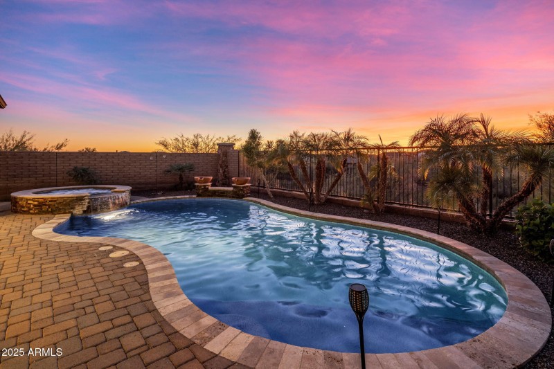 Pool, spa and view fence