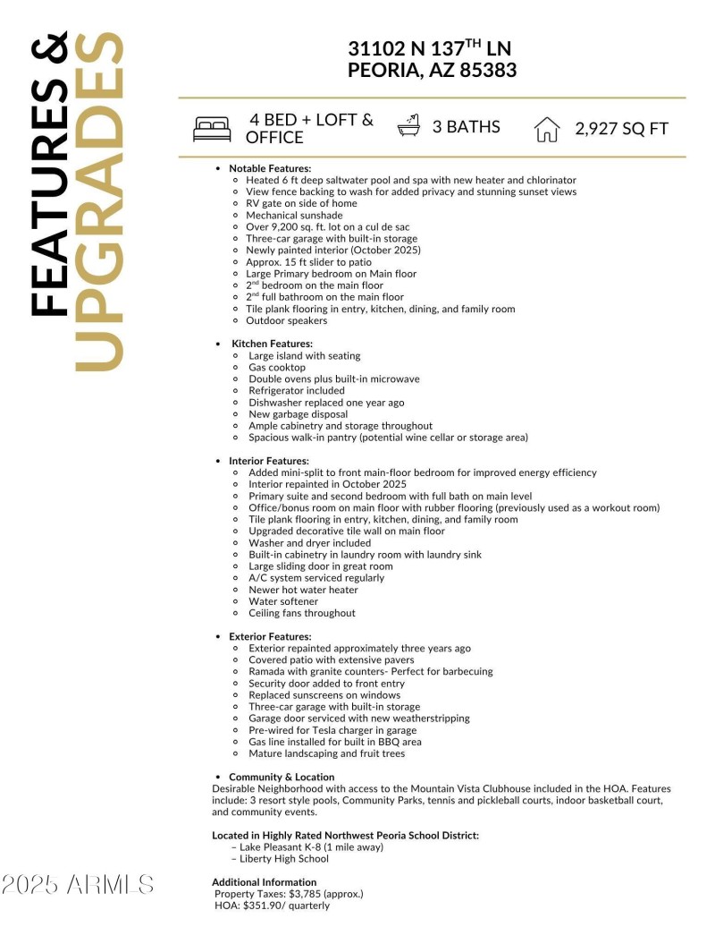 137th Facts and features List