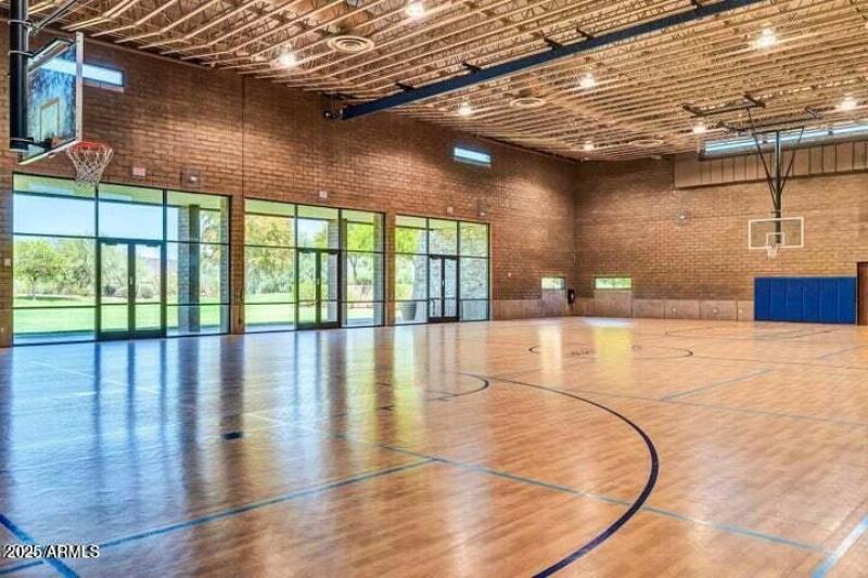 Indoor basketball court